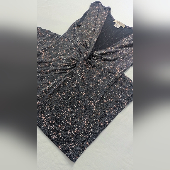 Free People Black and Pink Polka Dot Slip Dress - Picture 2 of 6